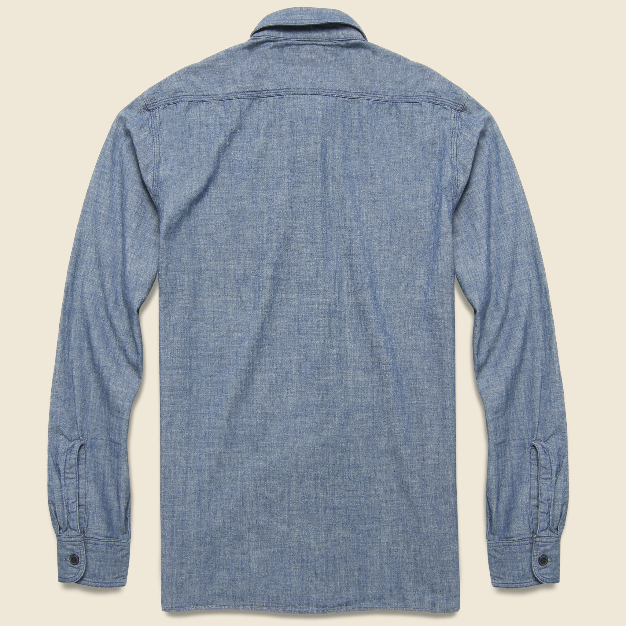 
                          Indigo Chambray Workshirt - Rinse - RRL - STAG Provisions - Tops - L/S Woven - Solid
                        