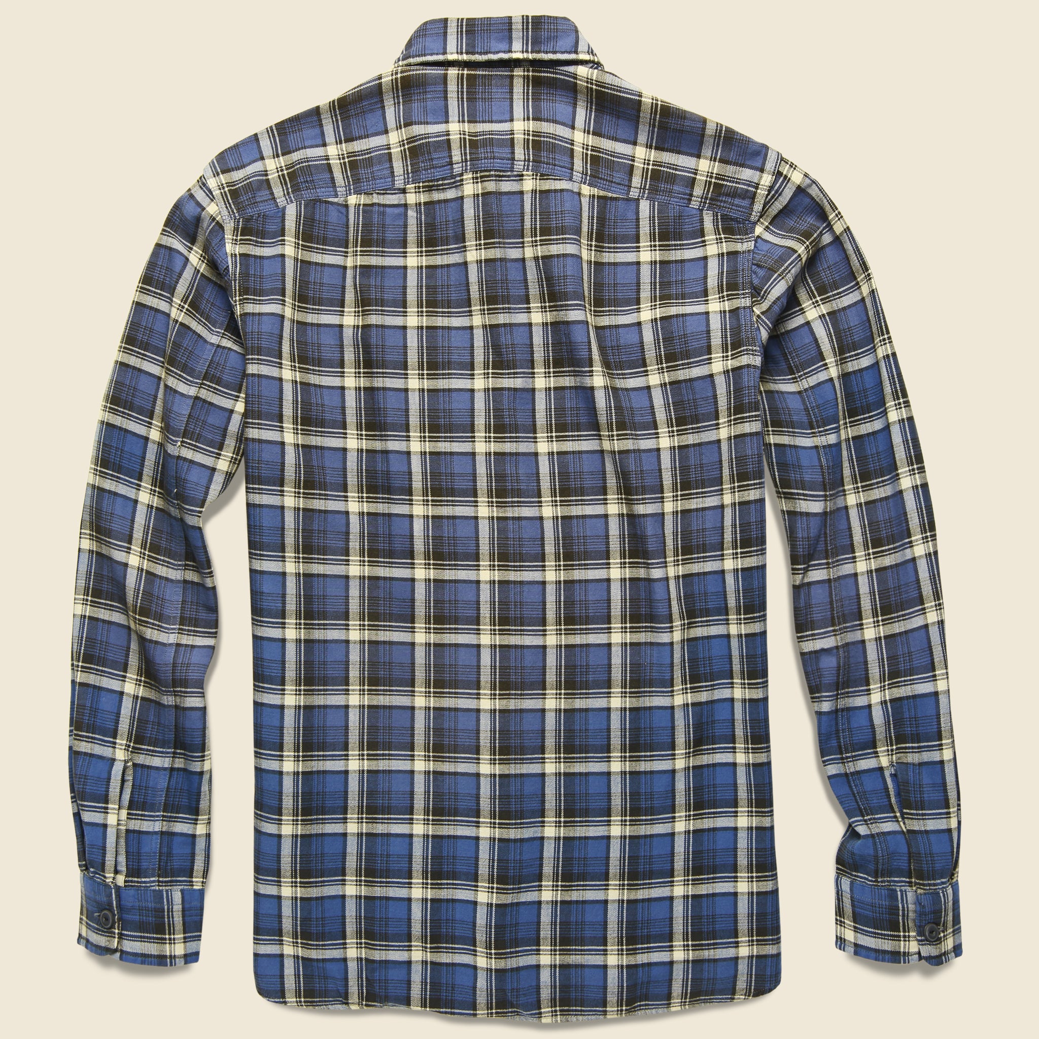 
                          Farrell Plaid Workshirt - Navy/Grey - RRL - STAG Provisions - Tops - L/S Woven - Plaid
                        