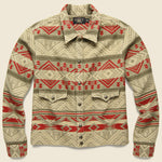 Marvel Beacon Jacquard Overshirt - Tan/Red - RRL - STAG Provisions - Tops - L/S Woven - Overshirt