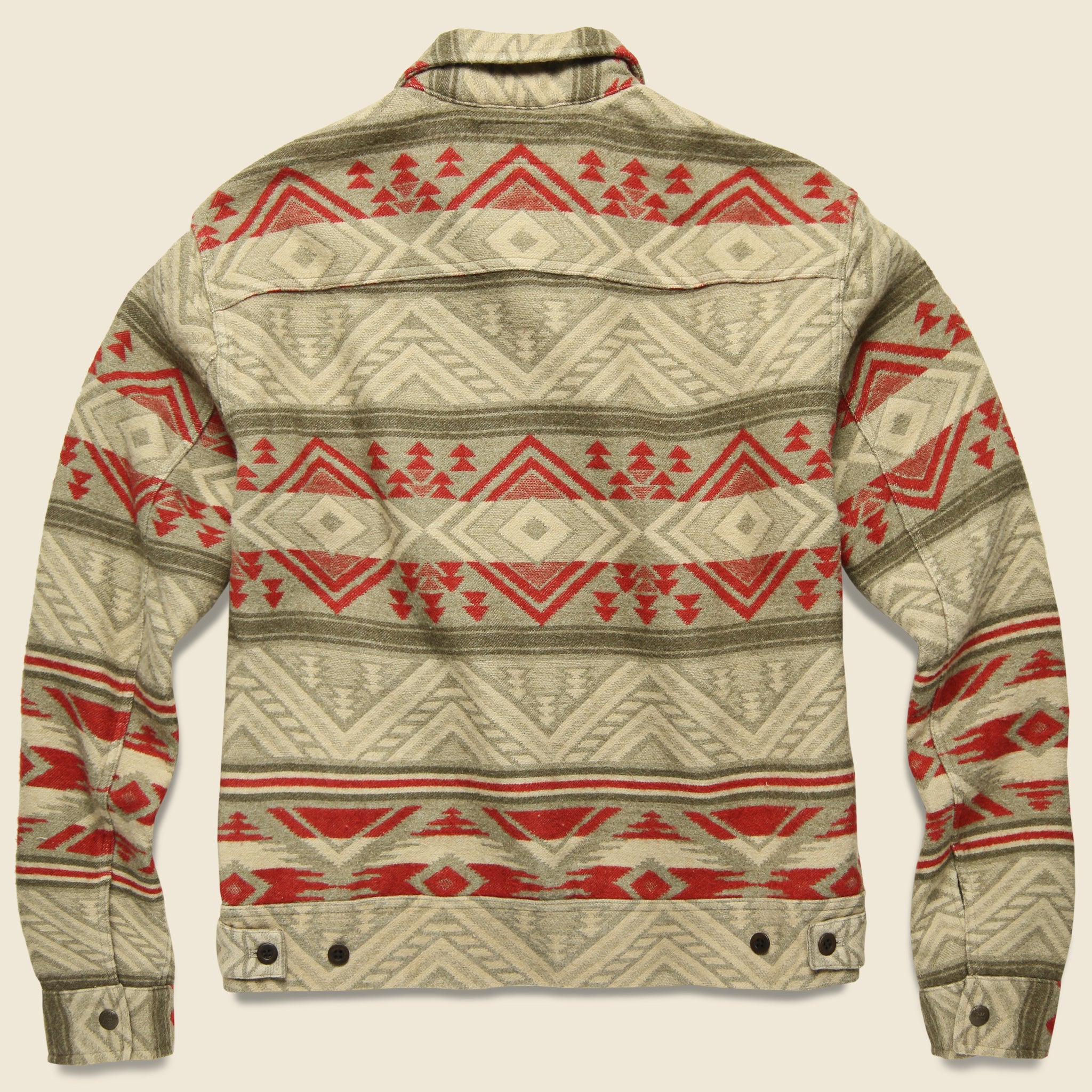 
                          Marvel Beacon Jacquard Overshirt - Tan/Red - RRL - STAG Provisions - Tops - L/S Woven - Overshirt
                        