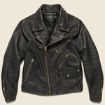 Leather Moto Jacket - Black/Brown - RRL - STAG Provisions - Outerwear - Coat / Jacket