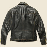 Leather Moto Jacket - Black/Brown - RRL - STAG Provisions - Outerwear - Coat / Jacket