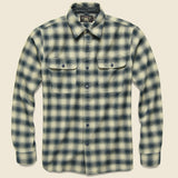 Brushed Ombre Plaid Matlock Workshirt - Cream/Grey - RRL - STAG Provisions - Tops - L/S Woven - Plaid