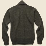 Wool Blend Shawl Cardigan - Grey Herringbone - RRL - STAG Provisions - Tops - Sweater