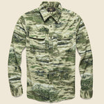 Printed Matlock Flannel Workshirt - Tan - RRL - STAG Provisions - Tops - L/S Woven - Other Pattern