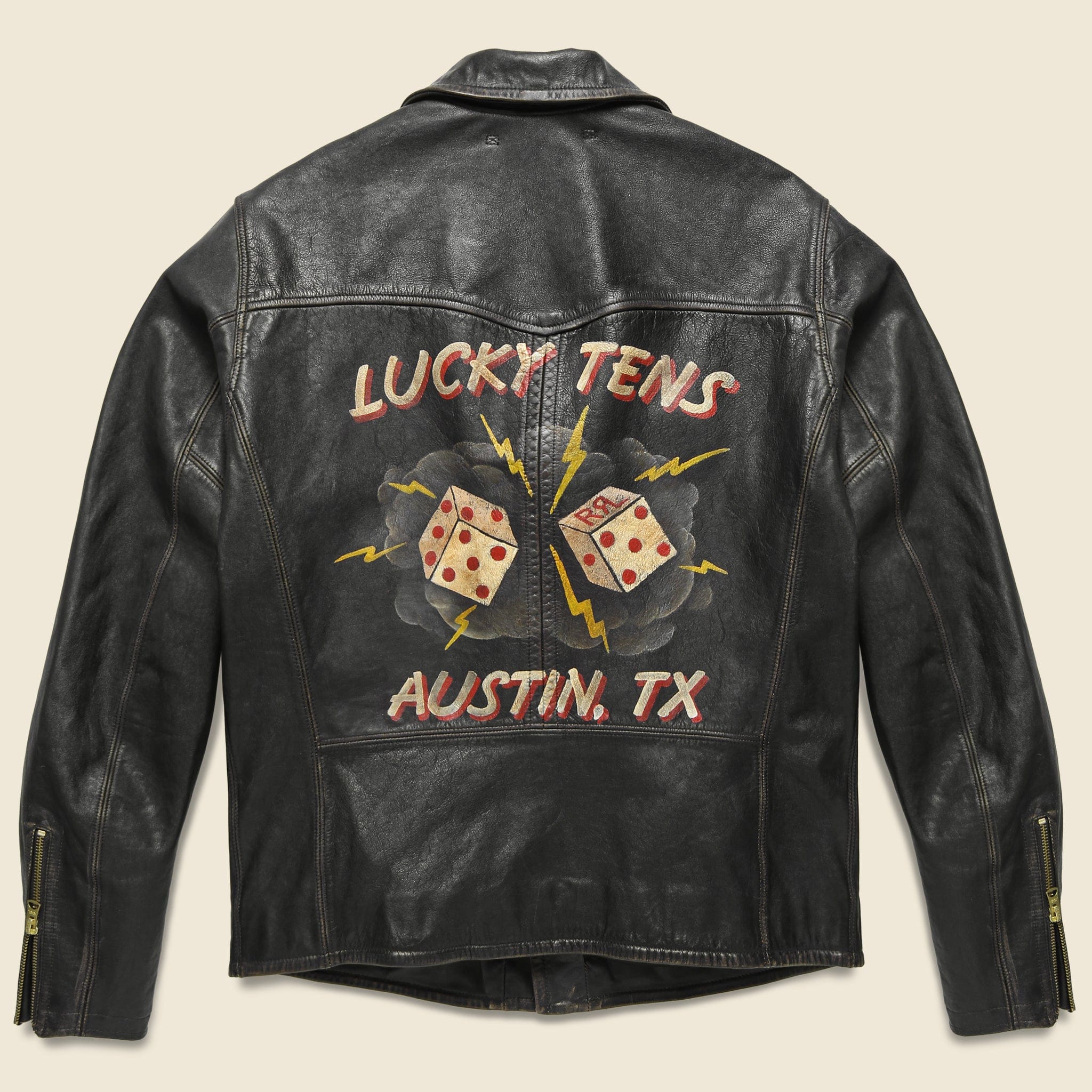 The "Lucky Tens" Hand-Painted Leather Jacket for STAG - RRL - STAG Provisions - Outerwear - Coat / Jacket