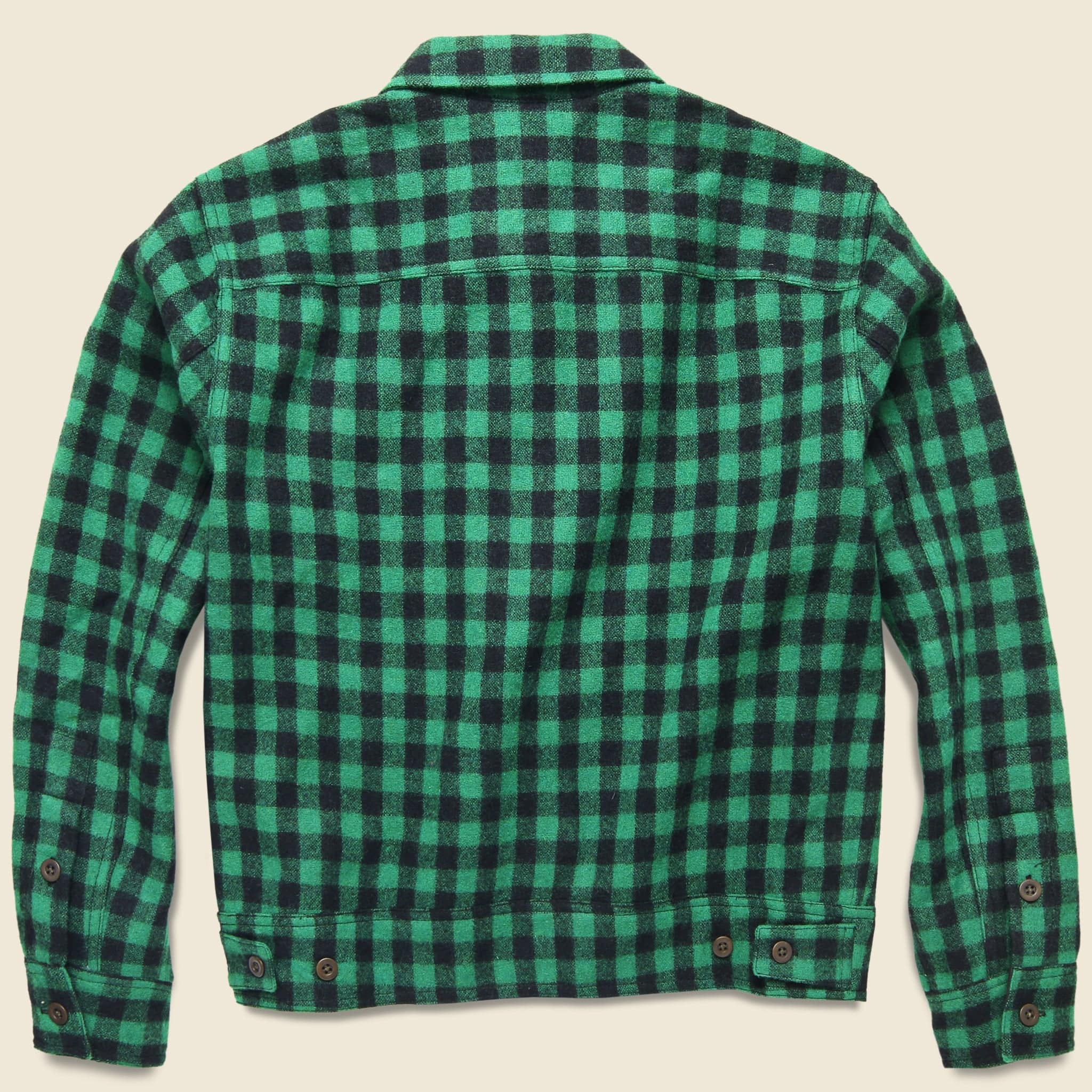 
                          Strongbuilt Wool Check Overshirt - Green/Black - RRL - STAG Provisions - Tops - L/S Woven - Overshirt
                        