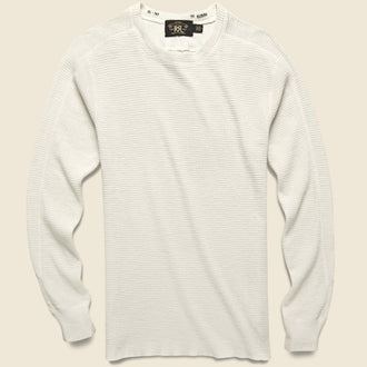 Waffle Crewneck - Paper White