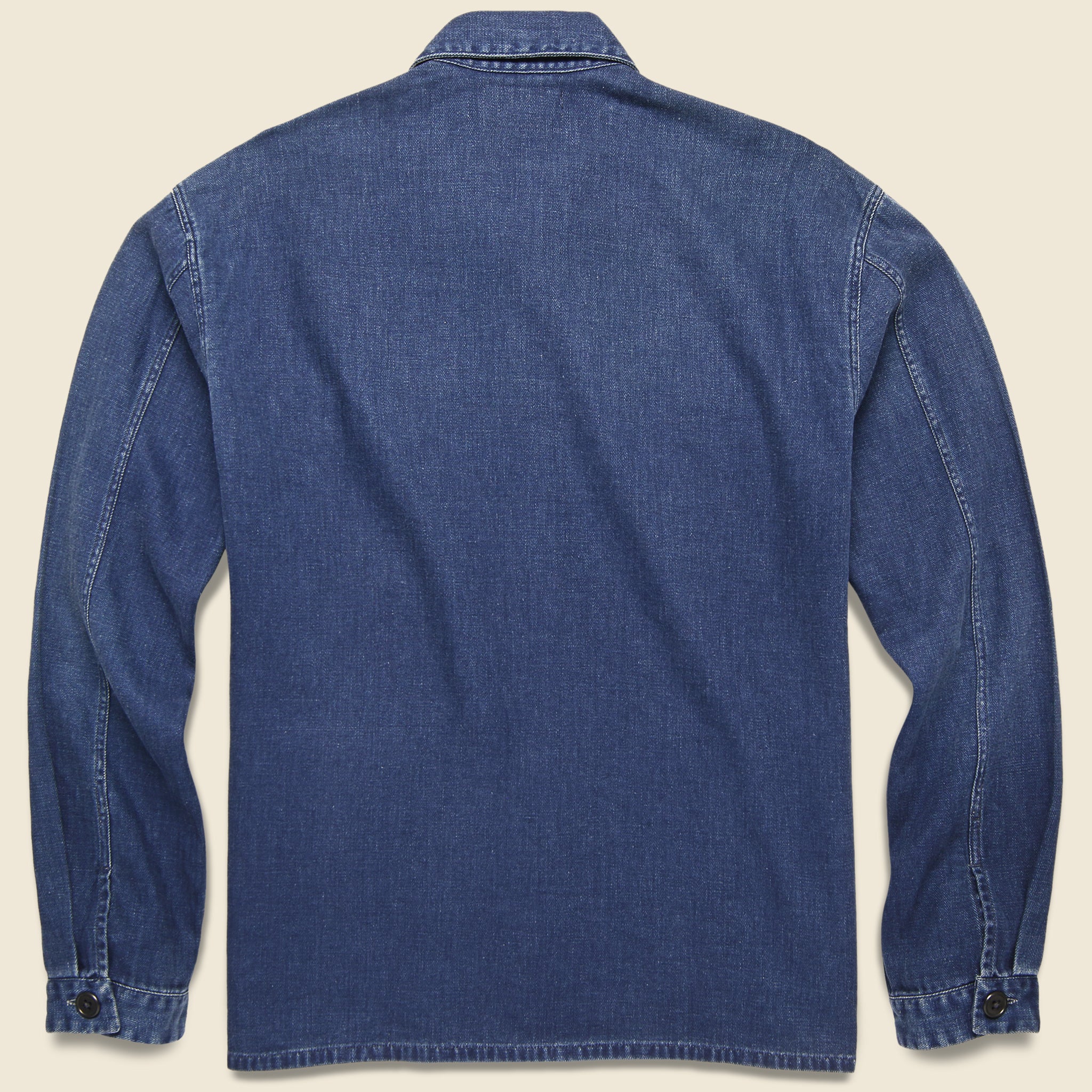
                          Herringbone Overshirt - Indigo - RRL - STAG Provisions - Tops - L/S Woven - Overshirt
                        