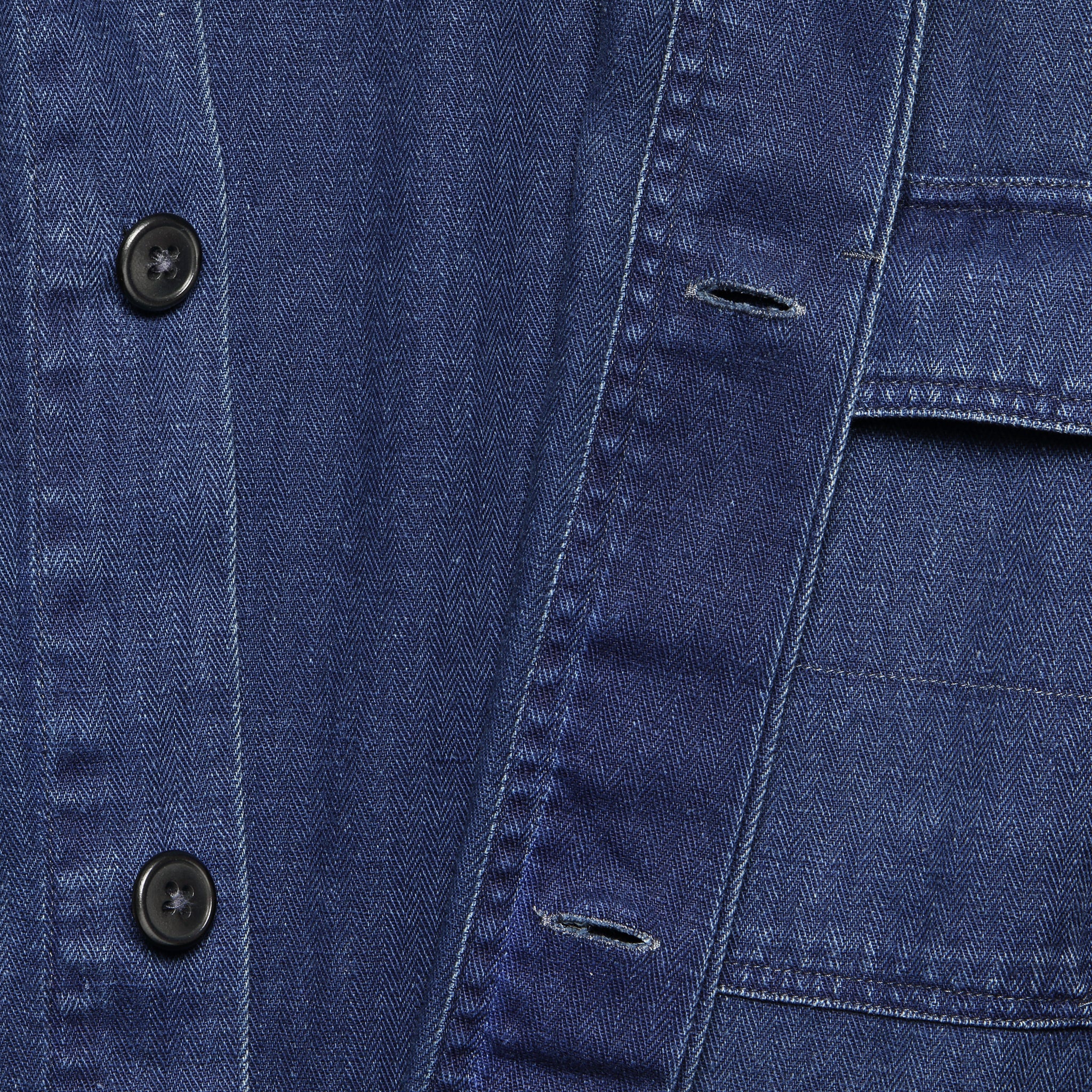 
                          Herringbone Overshirt - Indigo - RRL - STAG Provisions - Tops - L/S Woven - Overshirt
                        
