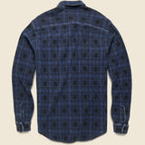 Plaid-Print Jersey Workshirt - Indigo - RRL - STAG Provisions - Tops - L/S Woven - Plaid