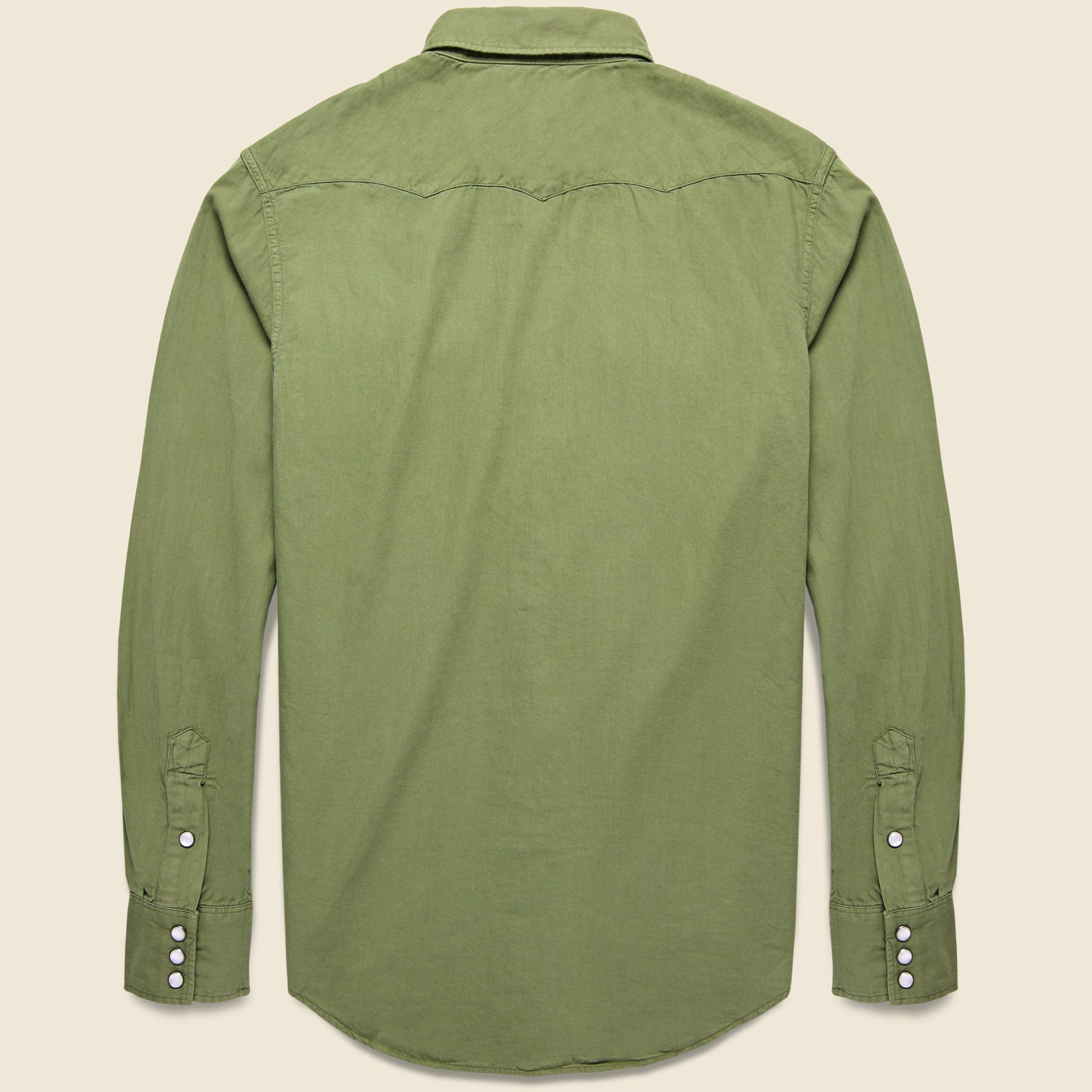
                          Slim Fit Twill Western Shirt - Olive - RRL - STAG Provisions - Tops - L/S Woven - Solid
                        