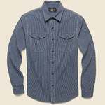 Striped Workshirt - Indigo - RRL - STAG Provisions - Tops - L/S Woven - Stripe