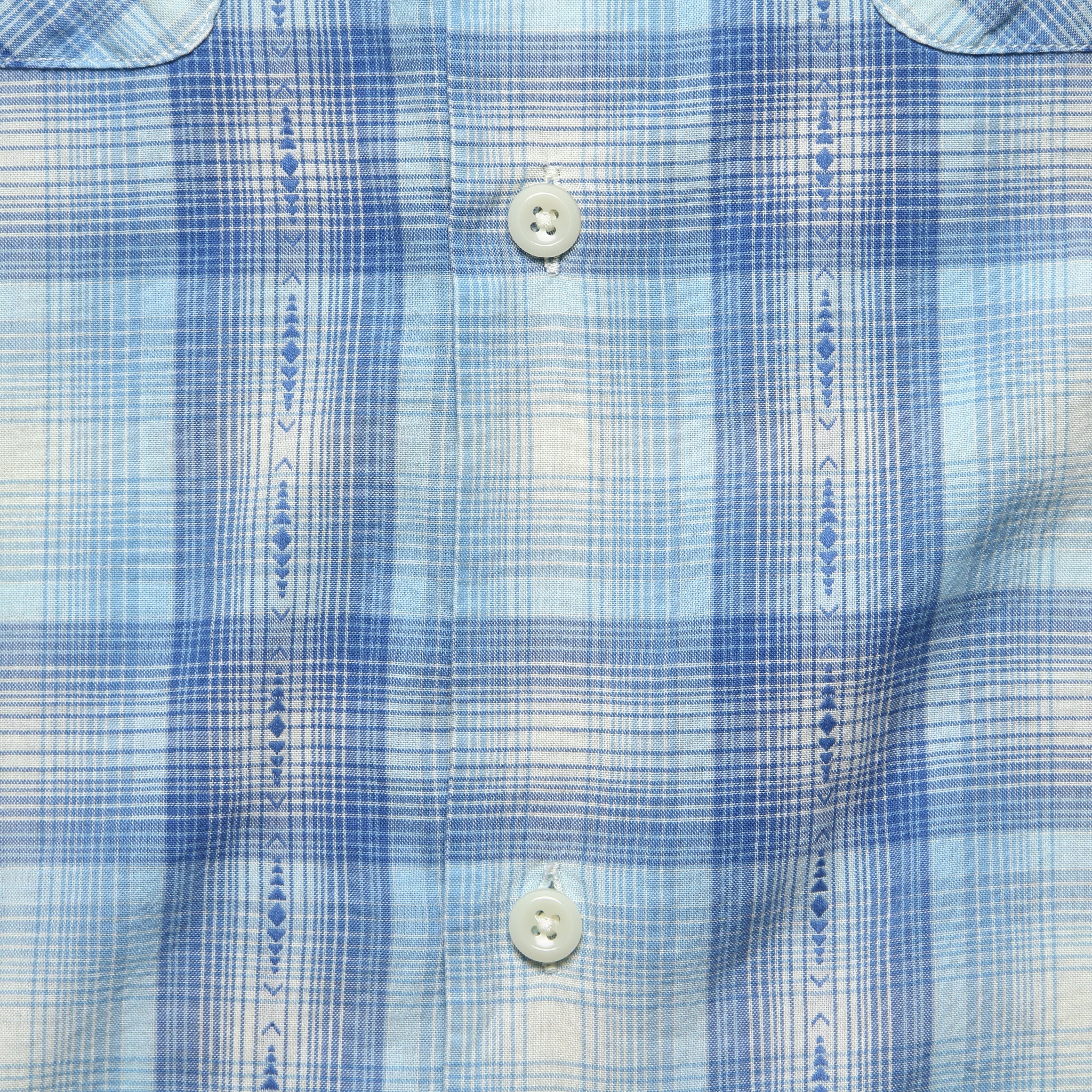 
                          Plaid Twill Camp Shirt - Blue/Cream - RRL - STAG Provisions - Tops - L/S Woven - Plaid
                        