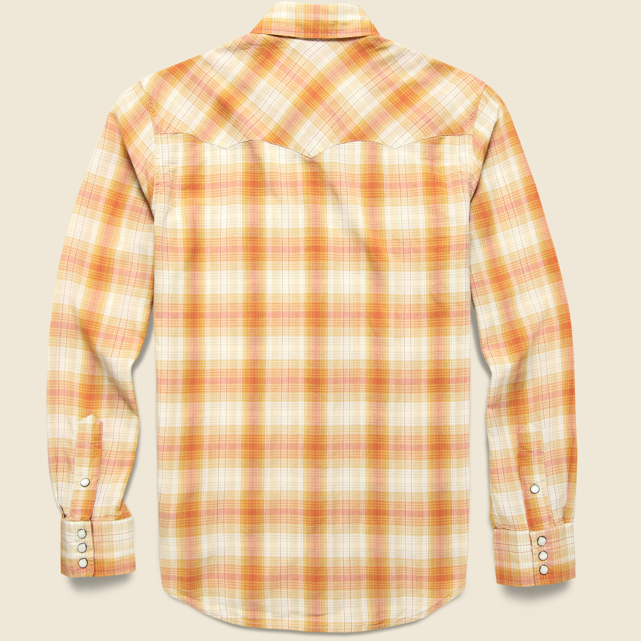 
                          Buffalo Western Shirt - Sunset Orange - RRL - STAG Provisions - Tops - L/S Woven - Plaid
                        
