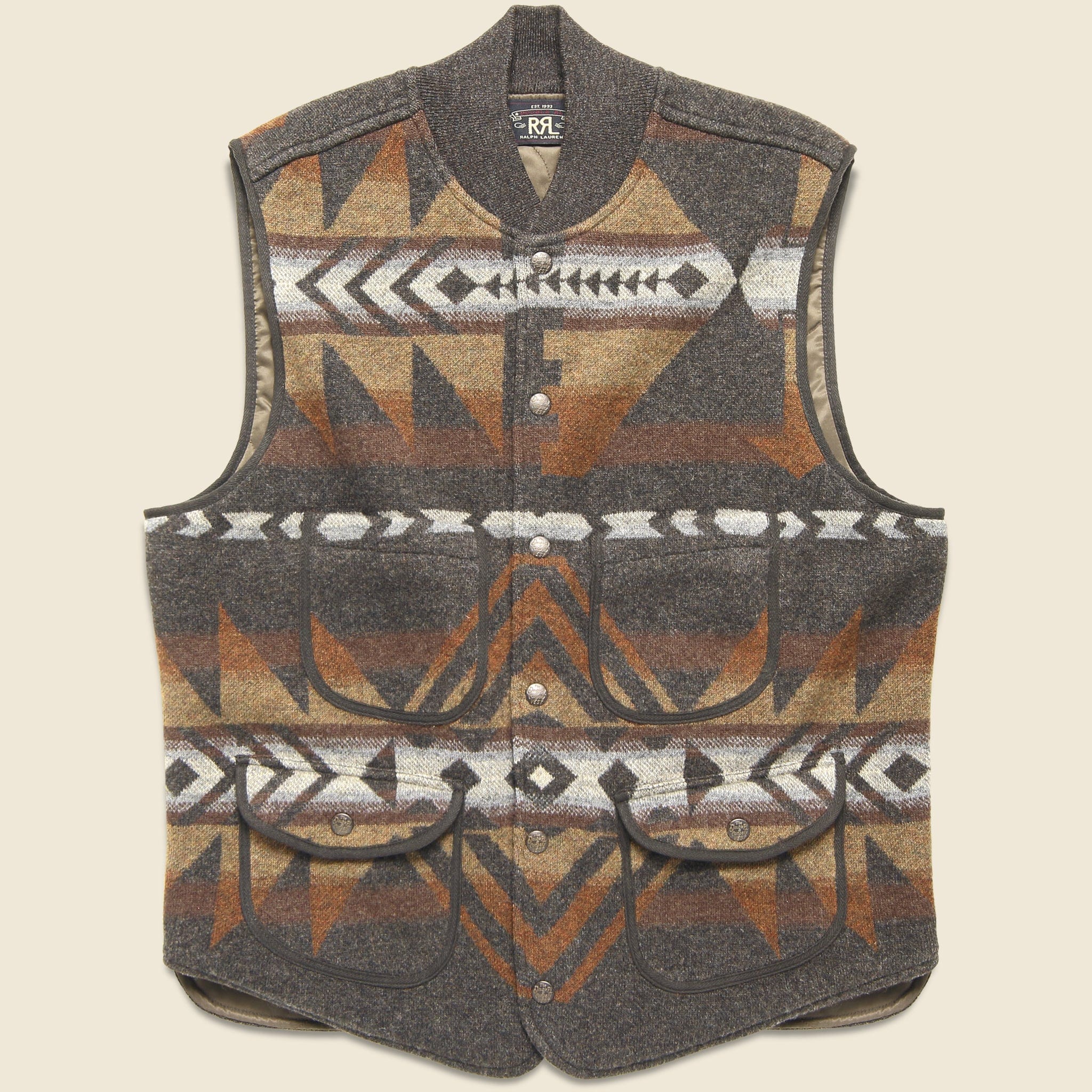 Wool-Cashmere Sweater Vest - Brown Multi - RRL - STAG Provisions - Outerwear - Vest