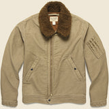 Fleece-Collar Jungle Cloth Jacket - Olive - RRL - STAG Provisions - Outerwear - Coat / Jacket