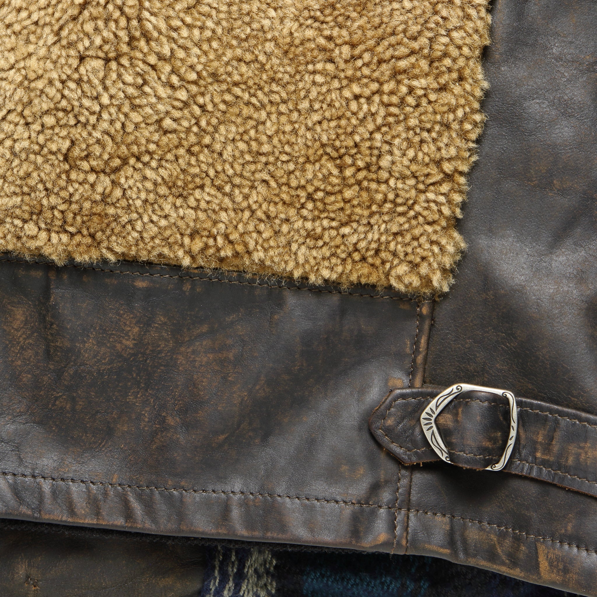 
                          Leather &amp; Shearling Jacket - Black/Brown/Tan - RRL - STAG Provisions - Outerwear - Coat / Jacket
                        