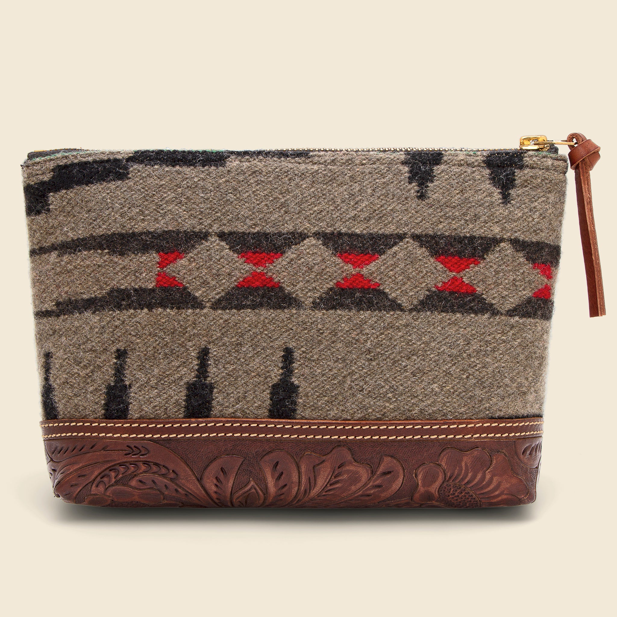 Large Gusset Pouch - Grey/Black/Red/Green/Brown - RRL - STAG Provisions - Accessories - Bags / Luggage