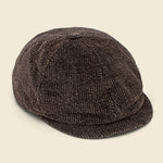 6 Panel Corduroy Newsboy Cap - Black/Brown - RRL - STAG Provisions - Accessories - Hats