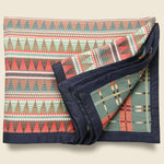 Cotton Jacquard Camp Blanket -  Red/Blue/Multi - RRL - STAG Provisions - Home - Bed - Blanket