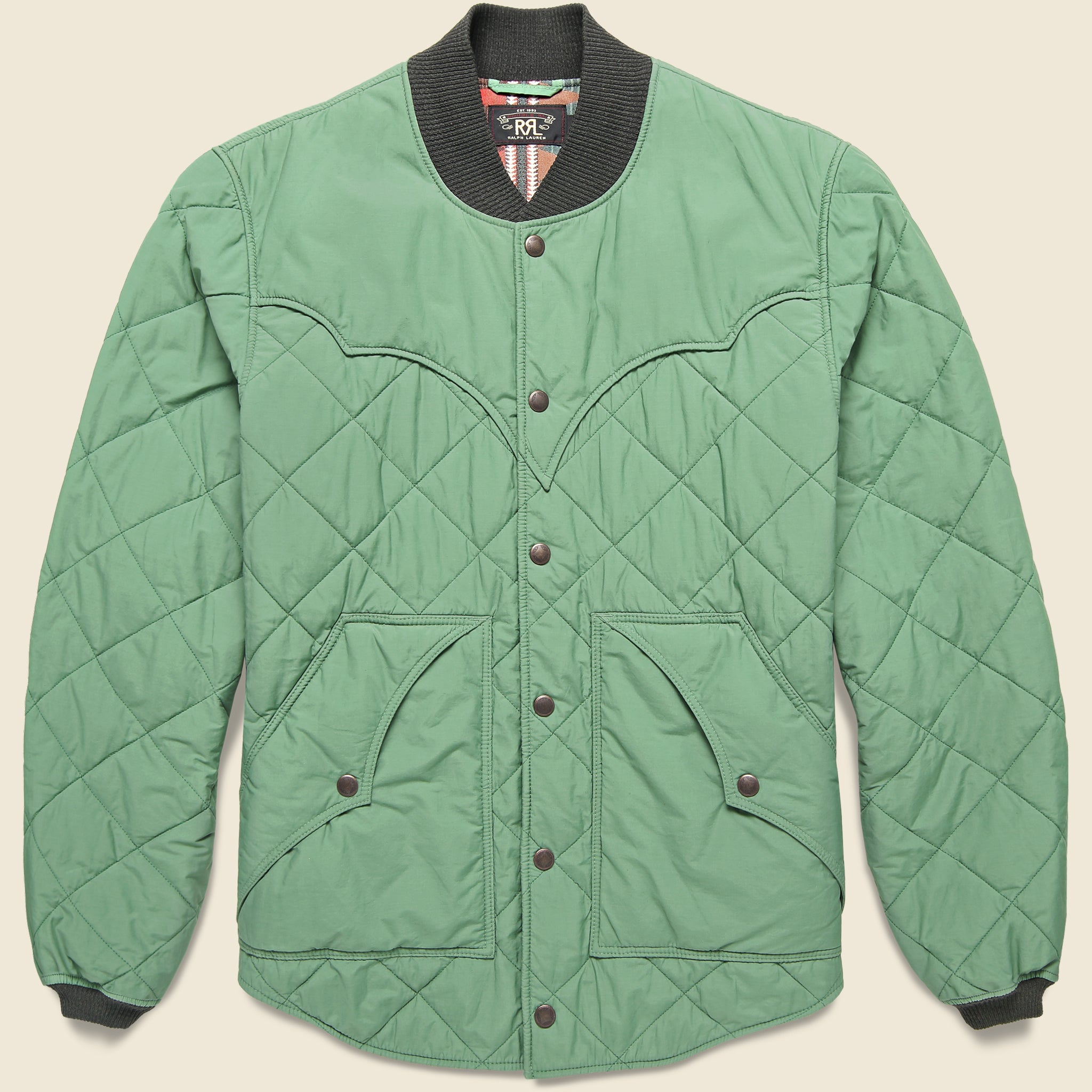 Helston Quilted Jacket - Vintage Turquoise - RRL - STAG Provisions - Outerwear - Coat / Jacket