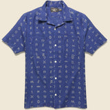 2 Pocket Ranch Brand Camp Shirt - Dark Indigo - RRL - STAG Provisions - Tops - S/S Woven - Other Pattern