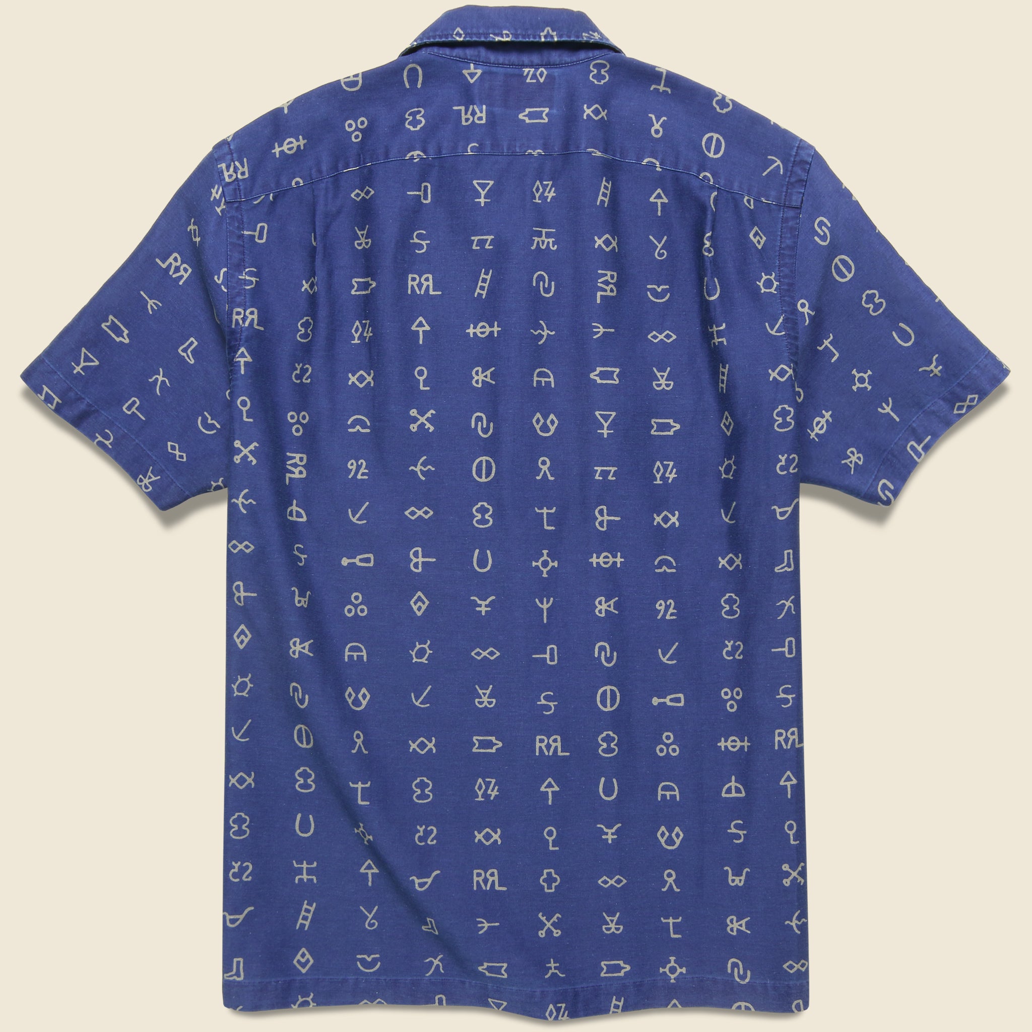 2 Pocket Ranch Brand Camp Shirt - Dark Indigo - RRL - STAG Provisions - Tops - S/S Woven - Other Pattern