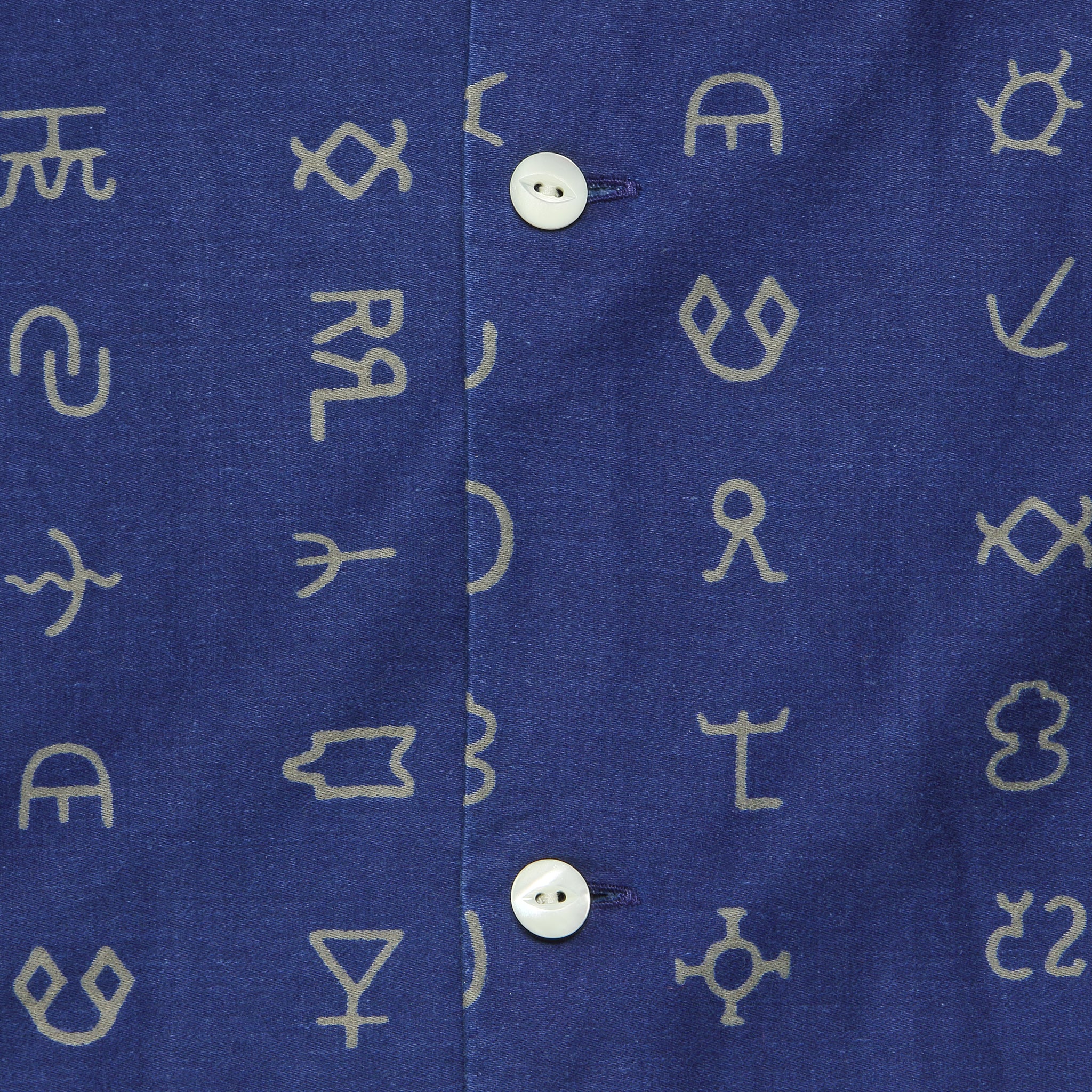 2 Pocket Ranch Brand Camp Shirt - Dark Indigo - RRL - STAG Provisions - Tops - S/S Woven - Other Pattern