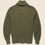 Seed Stitch Shawl Cardigan - Olive Heather - RRL - STAG Provisions - Tops - Sweater