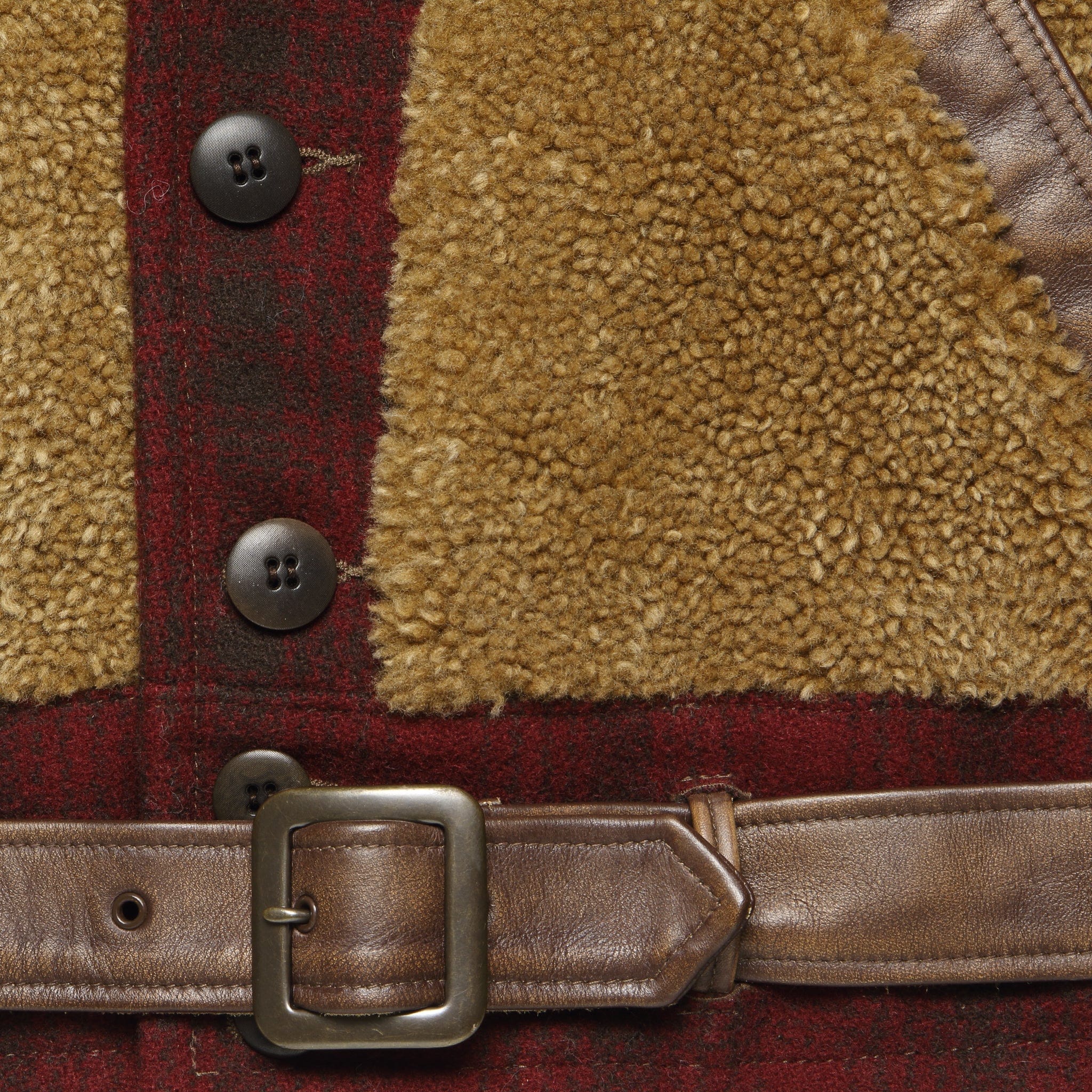 Talaton Plaid Wool Grizzly Jacket - Red/Black/Multi - RRL - STAG Provisions - Outerwear - Coat / Jacket