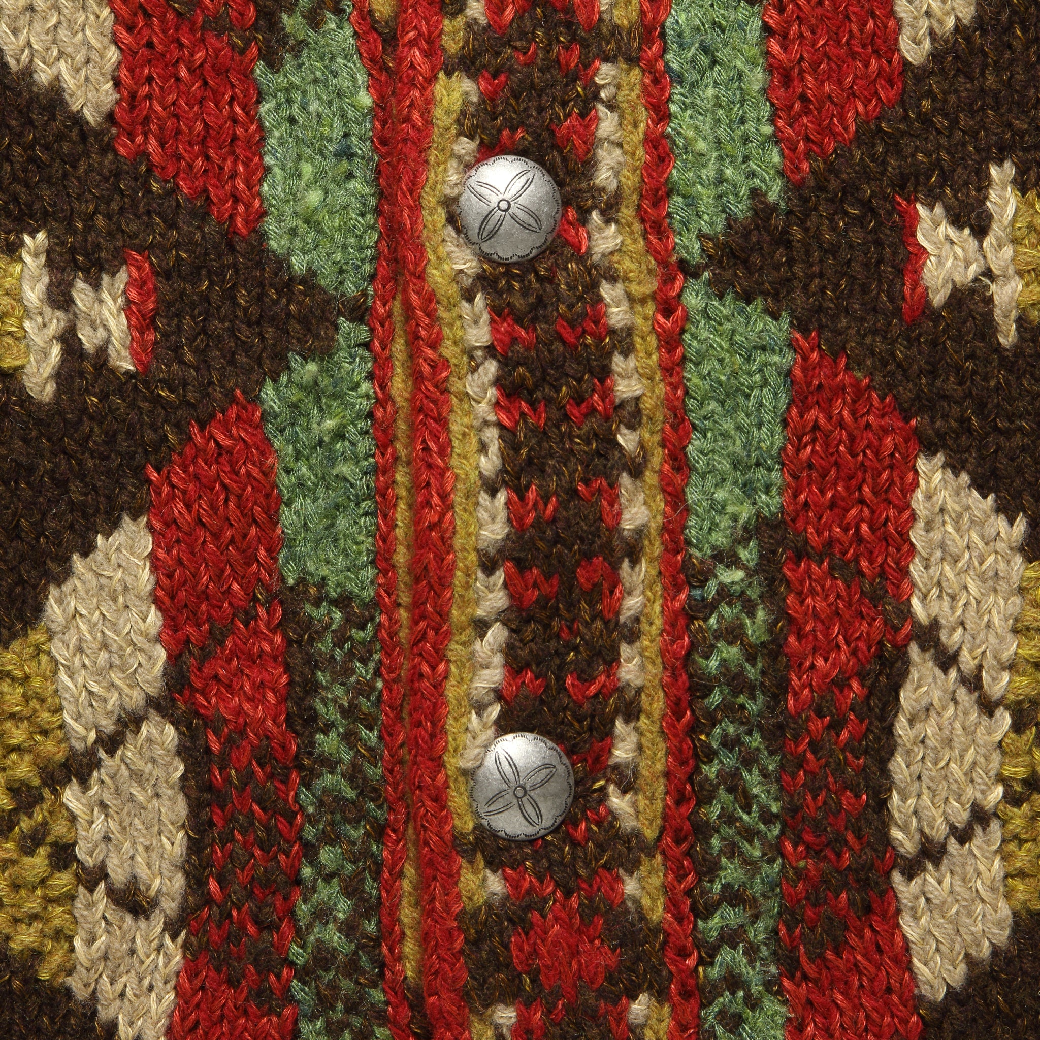 
                          Hand-Knit Jacquard Shawl Cardigan - Red/Multi - RRL - STAG Provisions - Tops - Sweater
                        