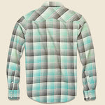 Wrangler Western - Turquoise/Grey - RRL - STAG Provisions - Tops - L/S Woven - Plaid