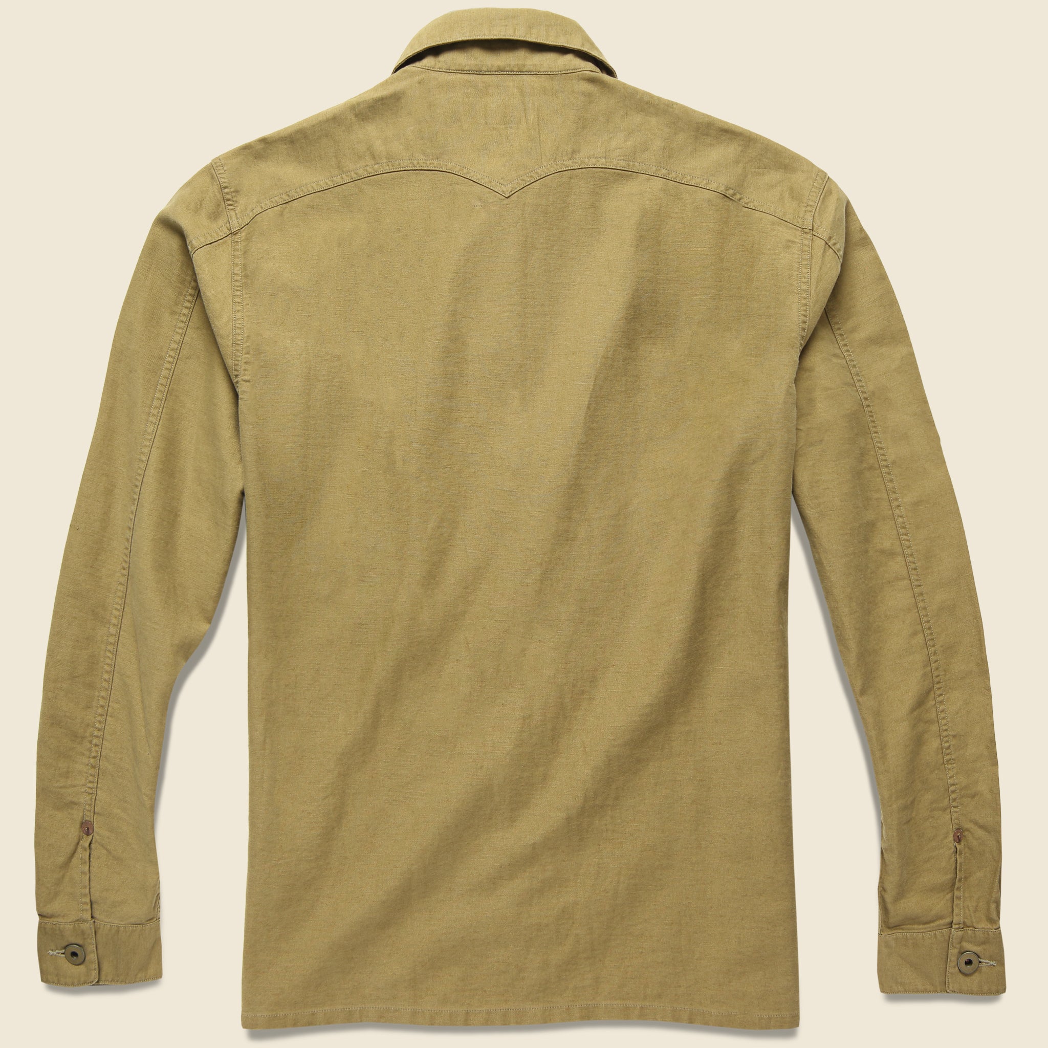 
                          Byrns Canvas Western Shirt - Tan - RRL - STAG Provisions - Tops - L/S Woven - Overshirt
                        