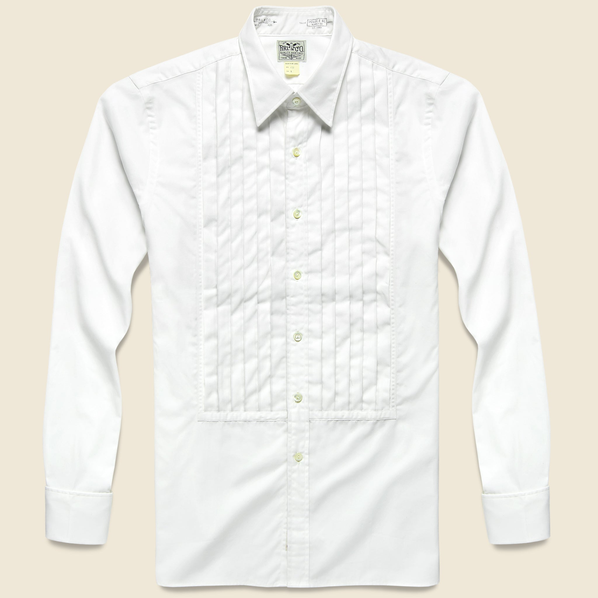 Eli Sueded Poplin Tux Shirt - White - RRL - STAG Provisions - Tops - L/S Woven - Solid