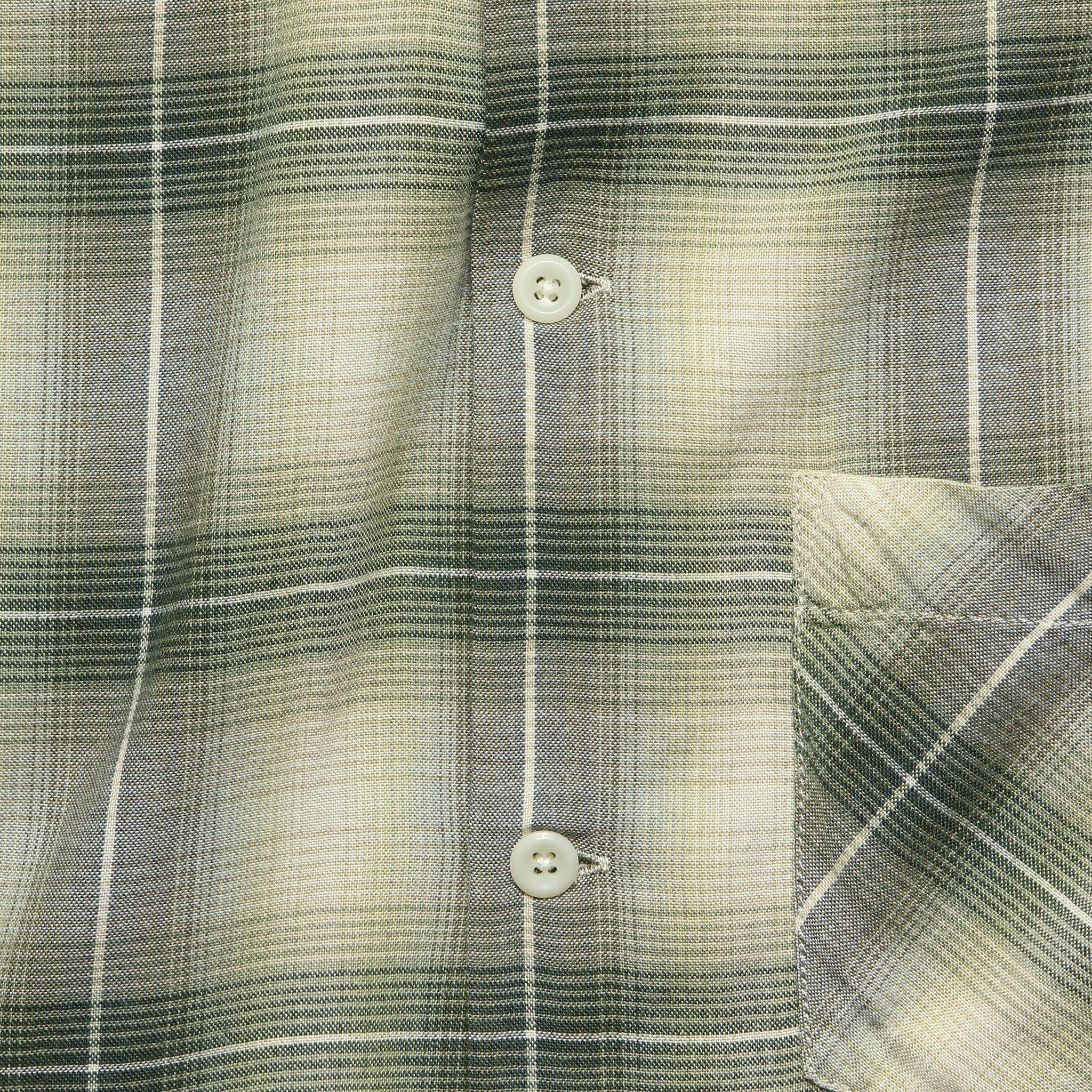 
                          Arrow Ombre Plaid Camp Shirt - Green/Cream - RRL - STAG Provisions - Tops - L/S Woven - Plaid
                        