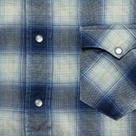 Ombre Plaid Buffalo Western Shirt - Blue/Cream - RRL - STAG Provisions - Tops - L/S Woven - Plaid