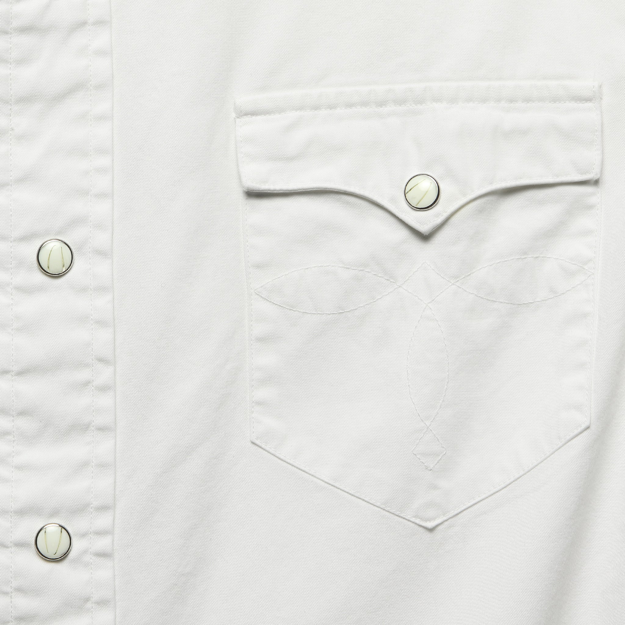 
                          Slim Fit Lightweight Western Shirt - White - RRL - STAG Provisions - Tops - L/S Woven - Solid
                        