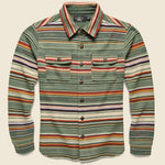 Cotton-Linen Workshirt Sweater - Sage - RRL - STAG Provisions - Tops - L/S Knit