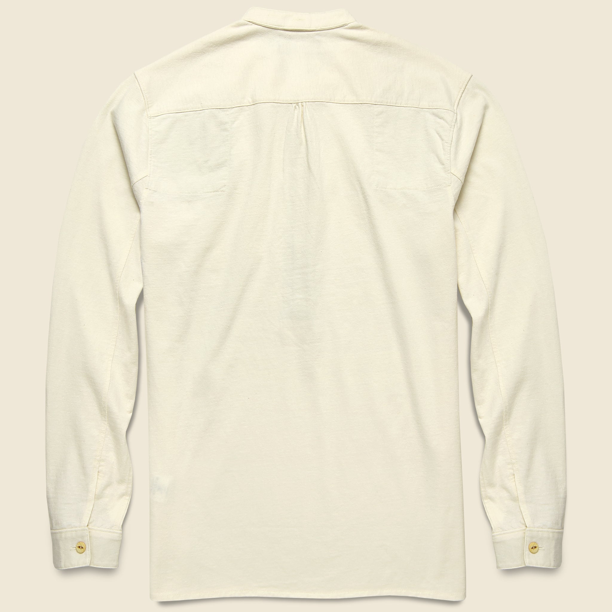 Jersey Band-Collar Shirt - Natural White - RRL - STAG Provisions - Tops - L/S Knit