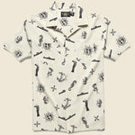Nautical-Print Camp Shirt - Cream/Black - RRL - STAG Provisions - Tops - S/S Woven - Other Pattern