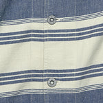Striped Twill Overshirt - Cream/Indigo - RRL - STAG Provisions - Tops - L/S Woven - Other Pattern