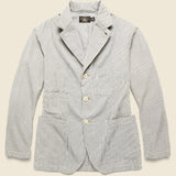 Wadebridge Seersucker Sport Coat - Cream/Grey - RRL - STAG Provisions - Suiting - Sport Coat
