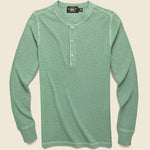 Waffle-Knit Henley - Spring Green - RRL - STAG Provisions - Tops - L/S Knit