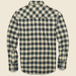 Slim Fit Plaid Brushed Western Shirt - Cream/Grey - RRL - STAG Provisions - Tops - L/S Woven - Plaid