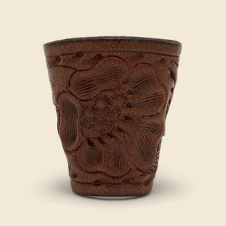 Tooled Leather Bandana Slider - Brown