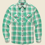 Plaid Twill Matlock Workshirt - Green/Grey - RRL - STAG Provisions - Tops - L/S Woven - Plaid