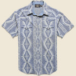 Jaqcuard Knit Buffalo Western Shirt - Indigo/Multi - RRL - STAG Provisions - Tops - S/S Woven - Other Pattern