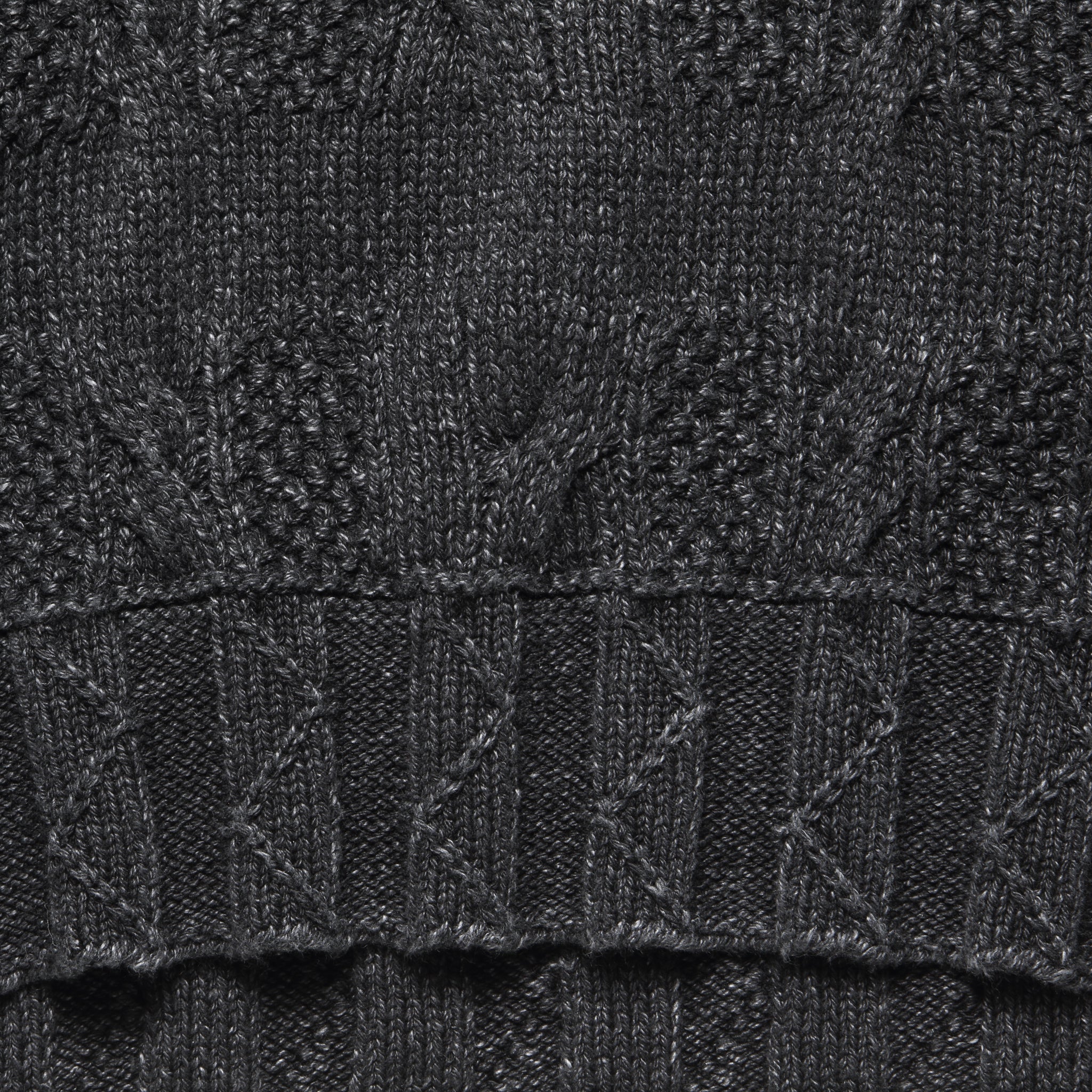 
                          Roll Neck Cable Knit Sweater - Black Indigo - RRL - STAG Provisions - Tops - Sweater
                        