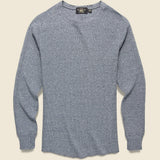 Waffle Crewneck Shirt - Blue Heather - RRL - STAG Provisions - Tops - L/S Knit